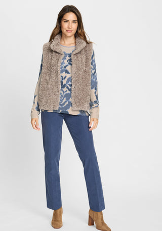 Olsen Floral Pattern Jumper Blue Melange Henny - MMJs Fashion