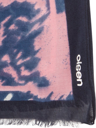 Olsen Floral Print Scarf Blue Pink - MMJs Fashion