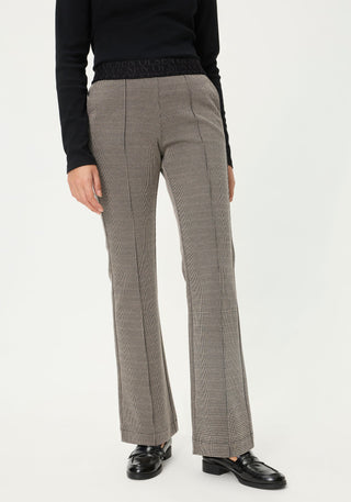 Olsen Jacquard Pattern Trousers Brown Mona Bootcut - MMJs Fashion
