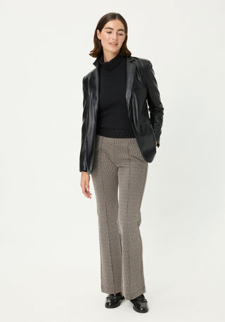 Olsen Jacquard Pattern Trousers Brown Mona Bootcut - MMJs Fashion