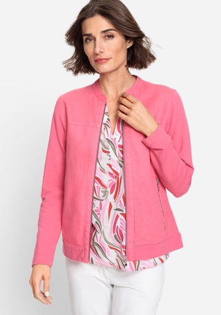 Olsen Jersey Zip Jacket in Pink Eva - MMJs Fashion
