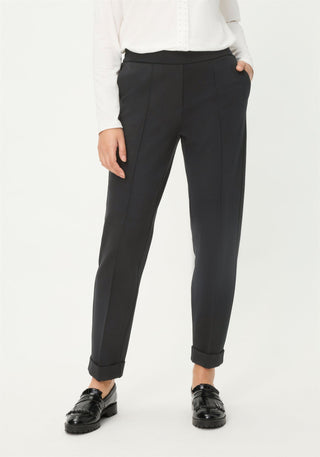 Olsen Pull - On Trousers Black Lisa Straight - MMJs Fashion