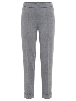 Olsen Pull - On Trousers Grey Melange Lisa Straight - MMJs Fashion