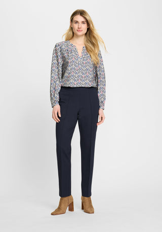 Olsen Pull - On Trousers Navy Blue Lisa - MMJs Fashion