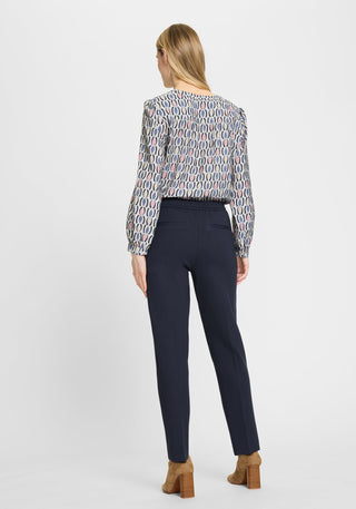 Olsen Pull - On Trousers Navy Blue Lisa - MMJs Fashion