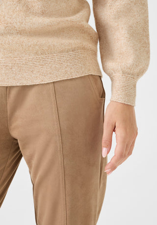 Olsen Round Neck Jumper Beige Melange Henny - MMJs Fashion