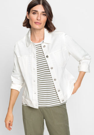 Olsen White Jacket with Metal Buttons - MMJs Fashion