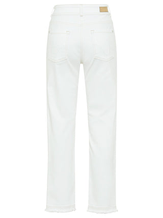 Olsen White Jeans Cropped Mona Straight - MMJs Fashion