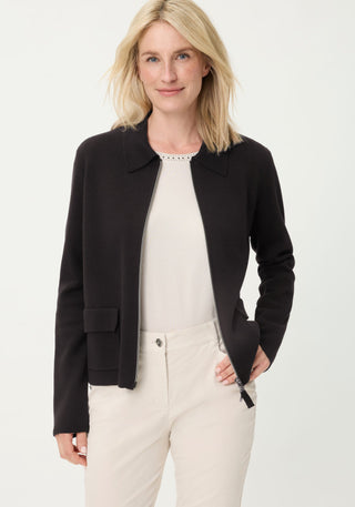 Olsen Zipped Cardigan Black - MMJs Fashion