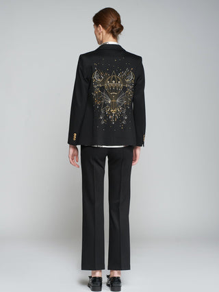 Vilagallo Black Straight Fit Tailored Trousers - MMJs Fashion