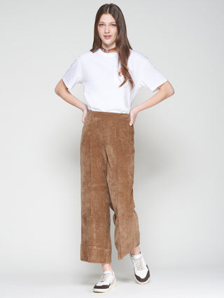 Vilagallo Corduroy Trousers Tan Bettina - MMJs Fashion