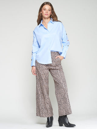 Vilagallo Leopard Print Trousers Tan Muriel - MMJs Fashion