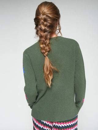 Vilagallo Multicoloured Star Cardigan Green Alina - MMJs Fashion