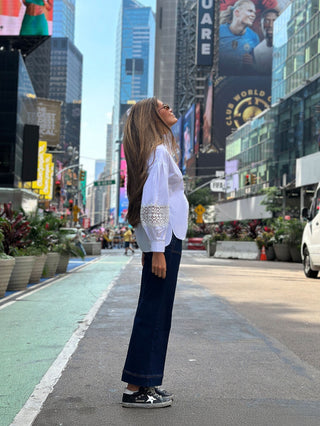 Vilagallo Wide Leg Jeans Medium Blue Noa - MMJs Fashion