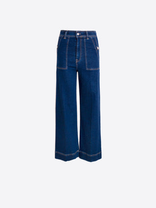 Vilagallo Wide Leg Jeans Medium Blue Noa - MMJs Fashion