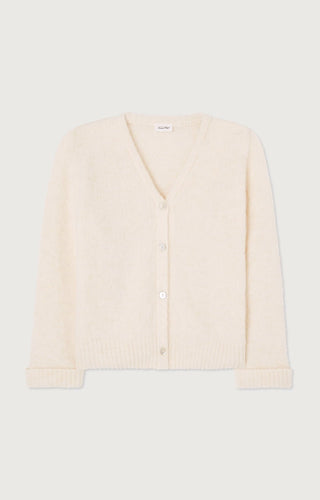 American Vintage Cardigan in Ivory Melange East - MMJs Fashion