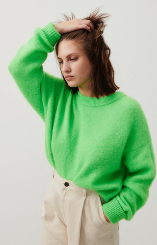 American Vintage Jumper in Neon Green Vitow - MMJs Fashion