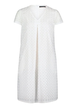 Betty Barclay Broderie Anglaise Dress White - MMJs Fashion