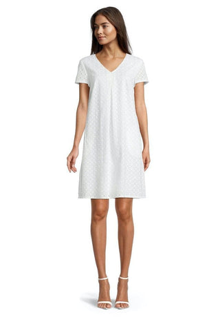 Betty Barclay Broderie Anglaise Dress White - MMJs Fashion