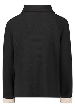 Betty Barclay Sweatshirt Black with Beige Cuffs - MMJs Fashion
