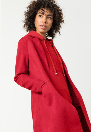 Bianca Jacket Red Suedette Theres - MMJs Fashion