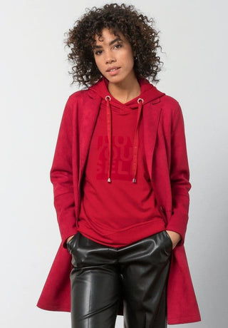Bianca Jacket Red Suedette Theres - MMJs Fashion