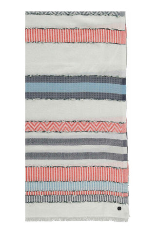 Fraas Scarf Red Blue Stripe - MMJs Fashion