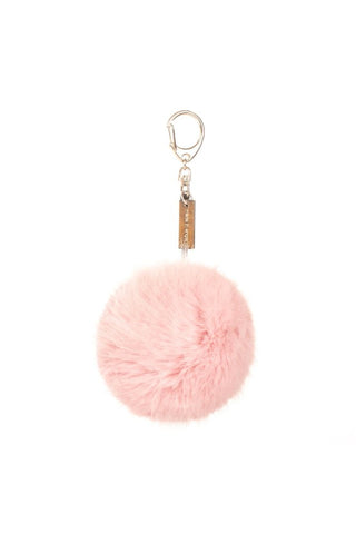 Helen Moore Keyring Bag Charm in Baby Pink Faux Fur - MMJs Fashion