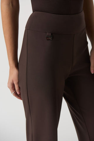 Joseph Ribkoff Wide Leg Trousers Brown - MMJs Fashion