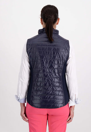 Just White Navy Blue Gilet with Drawstring - MMJs Fashion