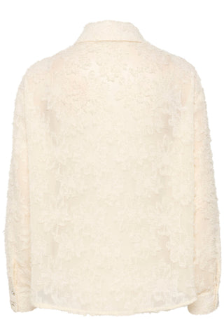 Kaffe Floral Lace Pattern Blouse in Cream KAlina - MMJs Fashion