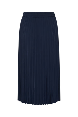Kaffe Navy Blue Pleated Skirt KAleandra - MMJs Fashion