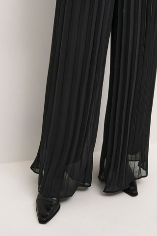 Kaffe Pleated Trousers Black - MMJs Fashion