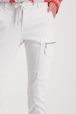 Monari Grey Trousers with Zip Detail - MMJs Fashion