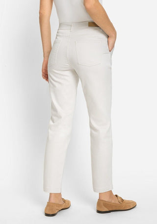 Olsen Beige Cropped Jeans Mona Slim - MMJs Fashion