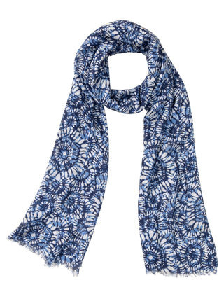 Olsen Blue Tie Dye Print Scarf - MMJs Fashion