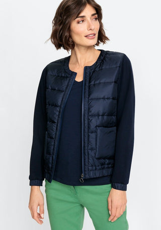 Olsen Collarless Jacket Navy Blue - MMJs Fashion