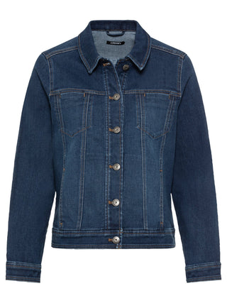 Olsen Dark Blue Short Denim Jacket - MMJs Fashion