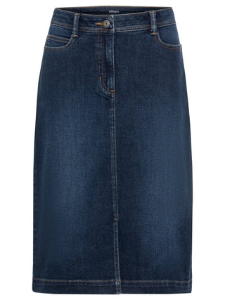 Olsen Knee Length Blue Denim Skirt - MMJs Fashion