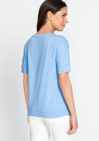 Olsen Light Blue Short Sleeved Top Cosima - MMJs Fashion
