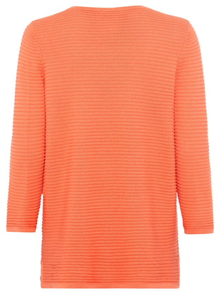 Olsen Ribbed Knit Jumper Orange Henny - MMJs Fashion