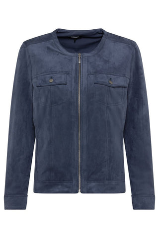 Olsen Suede Jacket Blue - MMJs Fashion