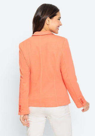Olsen Tailored Jersey Jacket in Orange - MMJs Fashion