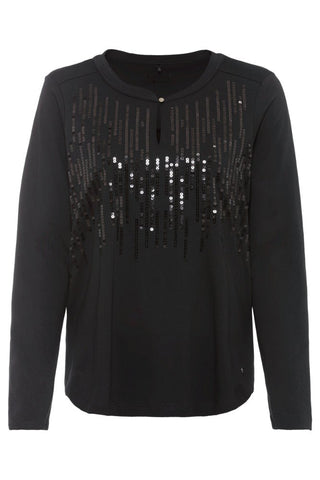 Olsen Top Black with Sequins - MMJs Fashion
