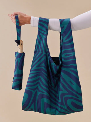 Original Duckhead Reusable Bag Blue Swirl Pattern - MMJs Fashion