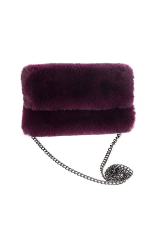 Park Lane Bag Purple Faux Fur - MMJs Fashion