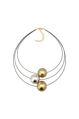Park Lane Necklace Gold Silver Beads - MMJs Fashion