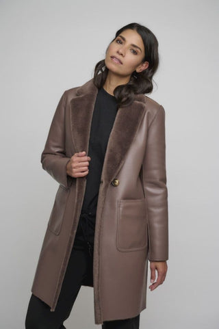 Rino & Pelle Coat Brown Double Breasted Ivon - MMJs Fashion