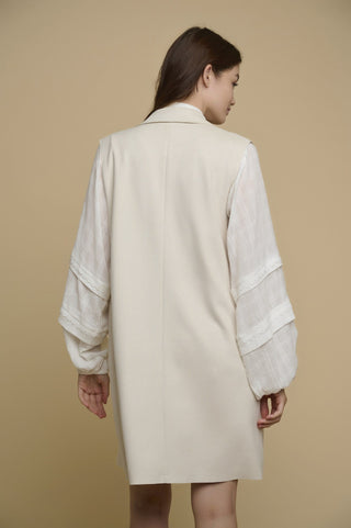 Rino & Pelle Waistcoat Off White Suedette Clover - MMJs Fashion