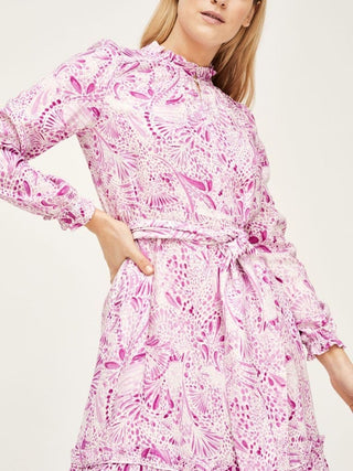 Thought Dress Pink Tie Front Portobello - MMJs Fashion